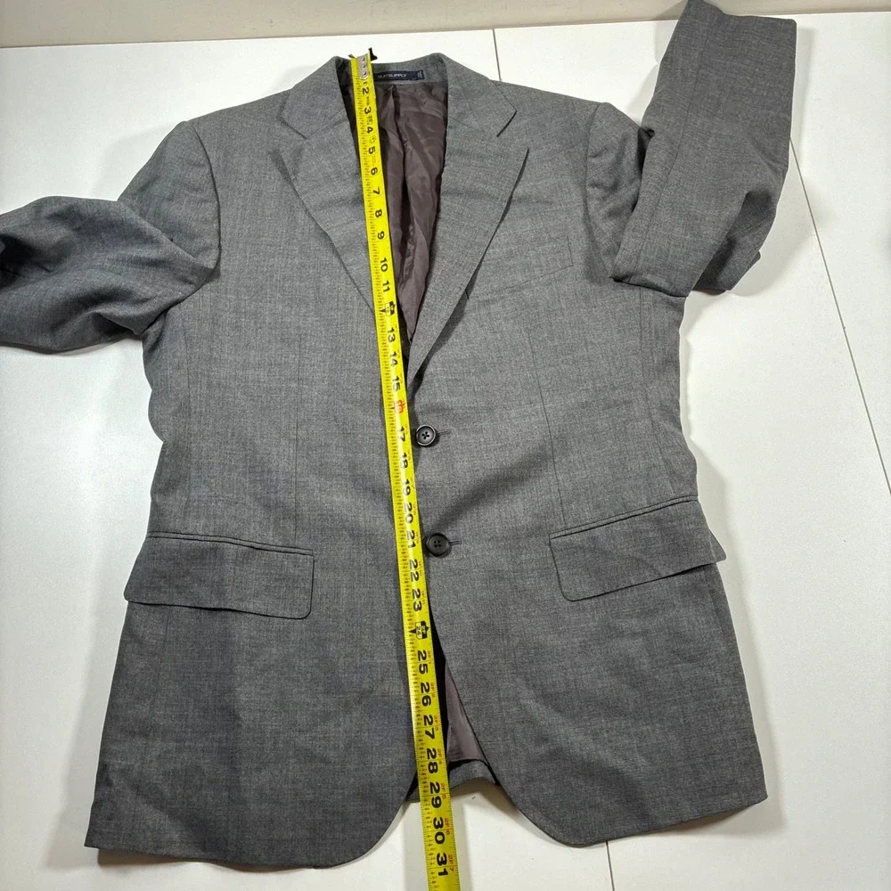 Suitsupply Vitale Barberis Canonico Blazer 40 Grey Lazio Slim Wool Sport Jacket
